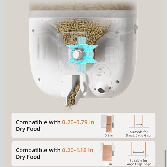 Hanging Automatic Rabbit Feeder - White - Picture 9 of 16